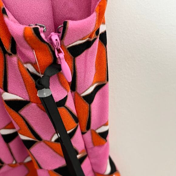 Diane Von Furstenberg x Target Womens Mini Shift Dress 4 Pink Geometric Print - Picture 10 of 12